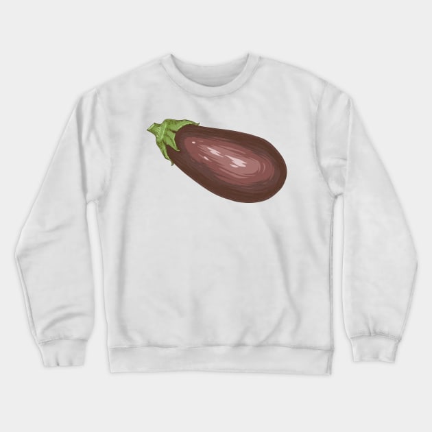 Eggplant Crewneck Sweatshirt by deepfuze